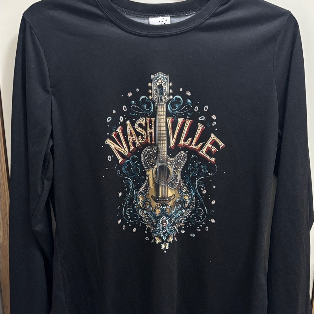 Nashville Black Long Sleeve Tee